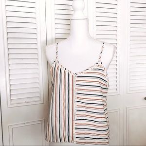 ✨Blue and Yellow Striped Spaghetti Strap Top✨